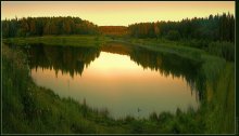 Abendstimmung am See in den Wäldern / ***