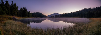Sonnenaufgang am Schwarzsee / Kurz vor Sonnenaufgang am Schwarzsee auf der Turracher Höhe
