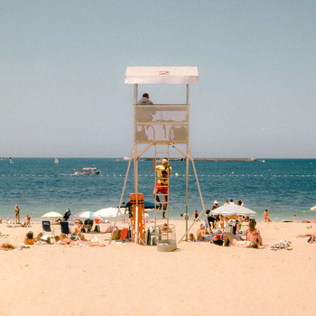 90210 / This photo was taken in the french town "Saint-Jean de Luz". I was on the beach waiting for this lifeguard to climb the ladder, to recreate the famous show 90210. That's what it reminded me at the moment, and that's what I wanted to create.