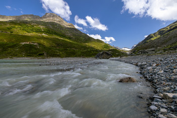 Blick zum Piz Buin / Blick zum Piz Buin - Silvretta Gebirge