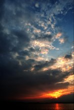 Sonnenuntergang über dem Bodensee / ******