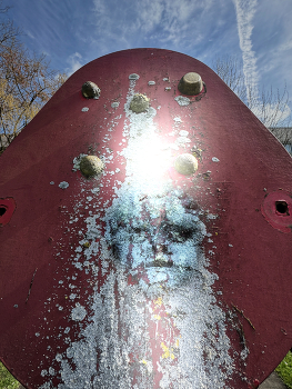 A long beard in the sky / Seen in a parallel universe