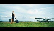 Sky. Aircraft. Girl. / ***