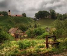 Landschaft mit einem gut / ***