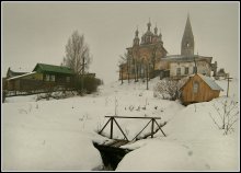 Landschaft mit einem Tempel / *****