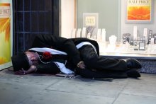 Londons Obdachlose / Oxford street