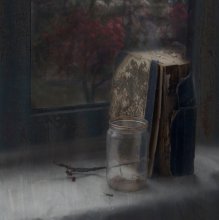 Rowan Baum vor dem Fenster / ......