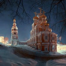 Nischni Nowgorod. Geburtskirche. Winter. / ***