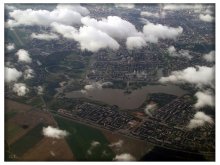MINSK - Chizhovka und Serebryanka von der Höhe des Fluges / ***