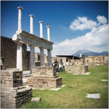 Pompeji, Vesuv, zwei Ansichten / ***