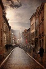 Walking durch den Winter Toulouse / .....