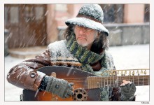 Musiker und Schneefall / ***