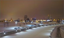 / Winter abends die Promenade v.III / / ***