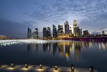Singapur, der Blick aus dem Wasser / ***