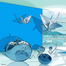 Eine Reihe von Stillleben "Sea Waves" farbig / ***