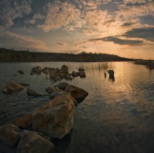 In einer ruhigen Bucht Sonnenuntergang ... / ***