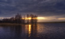 Frühling Sonnenuntergang / ......