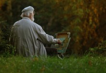 Zeichnen Künstler Herbst / ***