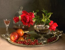 Red Rose im Glas / --------