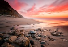 zärtlich Abschied vom Meer ... . / Portugal beach.