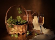 Trauben und ein Krug / ******