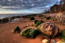 Strand bunten Steinen / ***