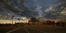 clouds & road intersection / clouds & road intersection