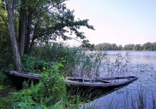 Sunk Boat / Braslaw lakes. Lake "Elno".