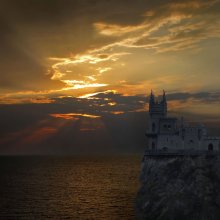 Schlucken bei Sonnenuntergang / ***