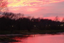 "flaming the heavens" / Borisov ponds.