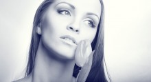 Portrait mit Tulpen / ***