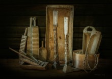 Stilleben mit Spinnrocken / +++