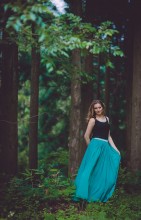 Mila / Beautiful Mila in the evening forest