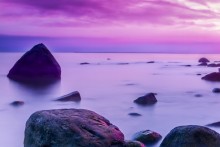  / Tallinn sea stones water evening decline Estonia