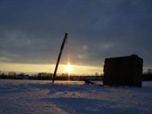 Sonnenuntergang für die Fischer. / ***