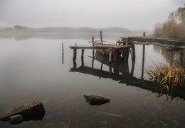 Nebligen Morgen Zugres / ......