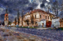 Gewitter über die Stadt. / ***
