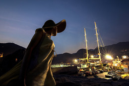 Girl sea boat 3 / Budva,Montenegro