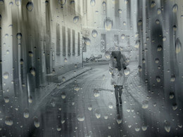 Regen in der Stadt. / ***