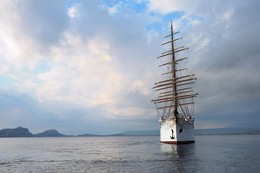  / Luxury sailfish Sea Cloud in Navarino bay, Greece