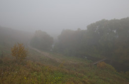 Durch eine kleine Brücke über den Bach / ***
