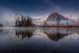 Almsee / Morgens beim Almsee in Grünau Oberösterreich