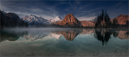 Almsee Morgen / Morgens beim Almsee in Grünau im Almtal inOberösterreich.