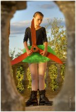 Porträt einer Ballerina, die sein ganzes Leben lang, zu einer Flugbegleiterin geträumt:) / ***