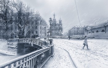 Schneefall. / ***