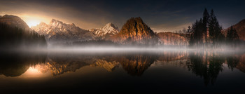 Almsee / Morgens am Almsee in Oberösterreich