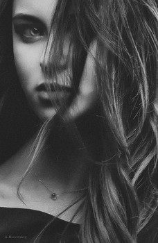 Portrait of a fashion model. Portrait studio A. Krivitsky. / Portrait of a fashion model. Portrait studio A. Krivitsky.