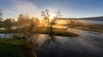 Dämmerung auf dem Red River / ***