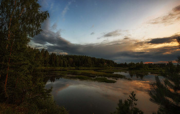 Abend auf dem Fluss / ***