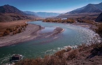Autumn ... Sunny day ... Mountain river ... / ***